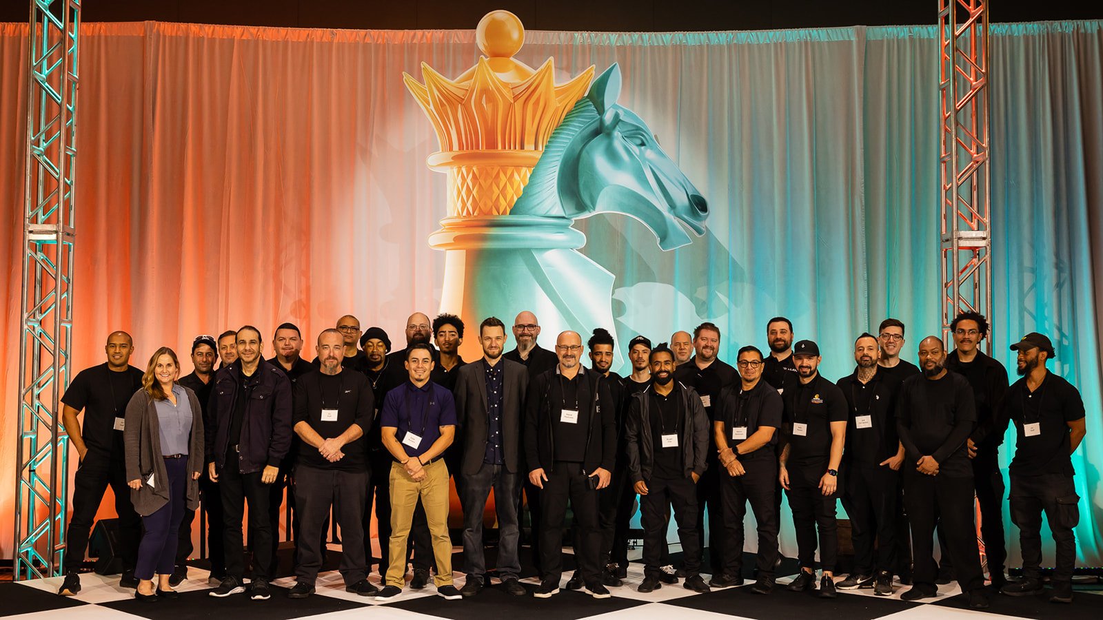 large group photo on convetion stage