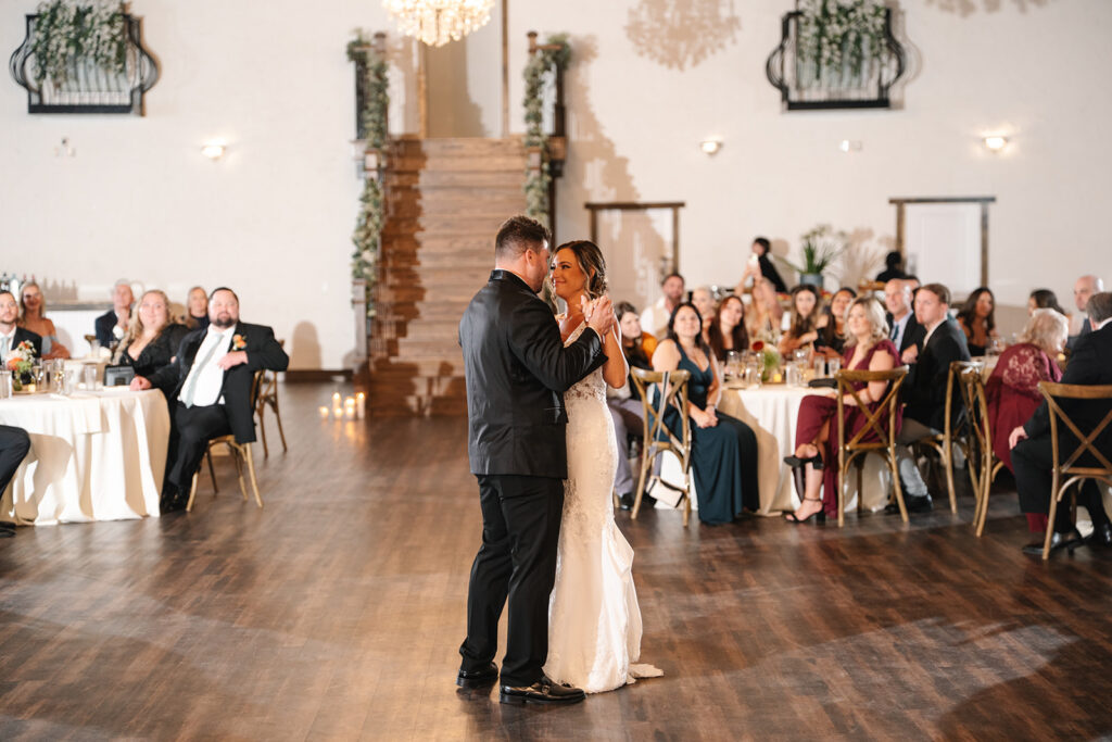 Bride and groom first dance at Sterling Event Venue