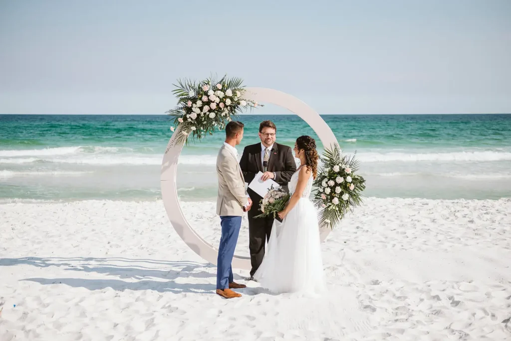 Pensacola beach wedding ceremony