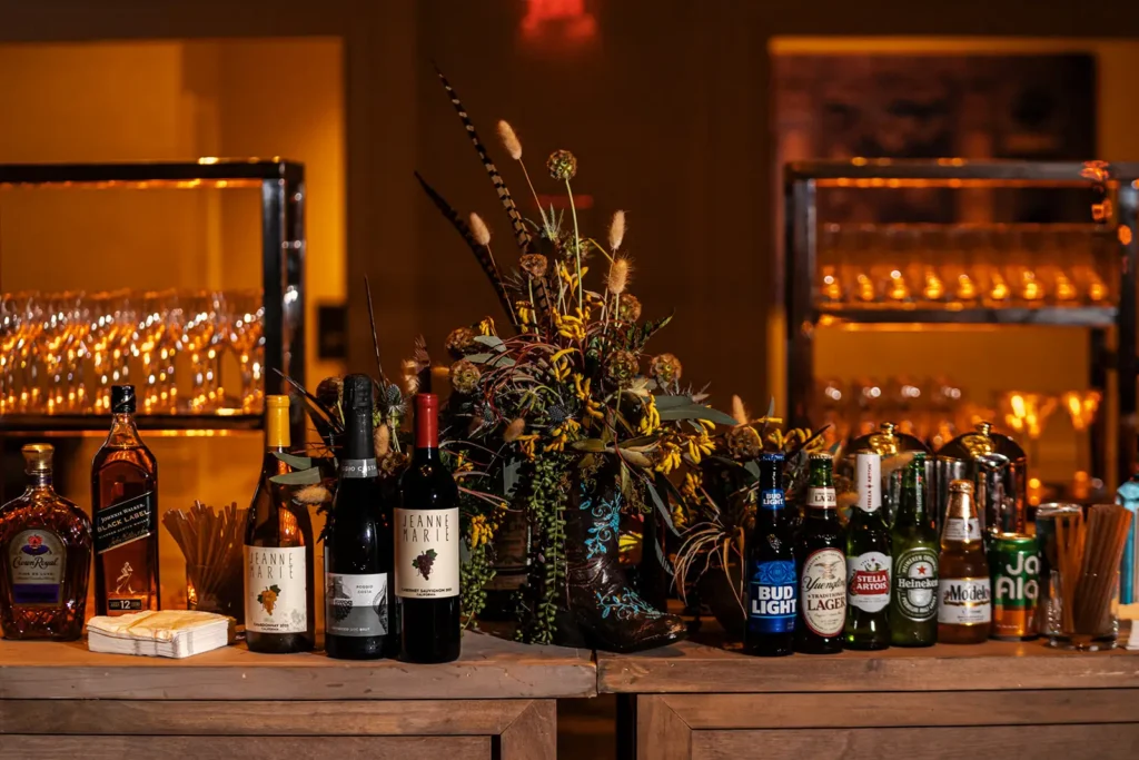Detail shot of bar and bottles by Cona Studios Florida