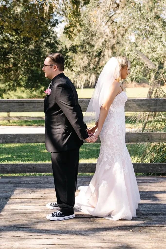 bride groom first touch