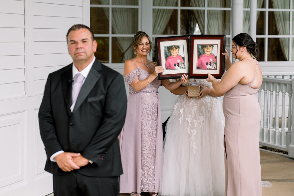 Bride special reveal to father