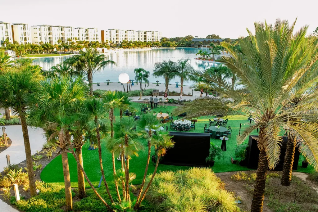 Conrad Orlando outdoor event space set for corporate event