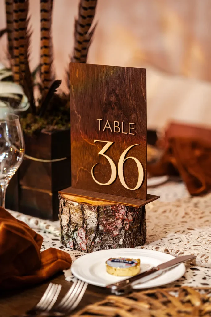Detail shot of table number at Four Seasons Orlando