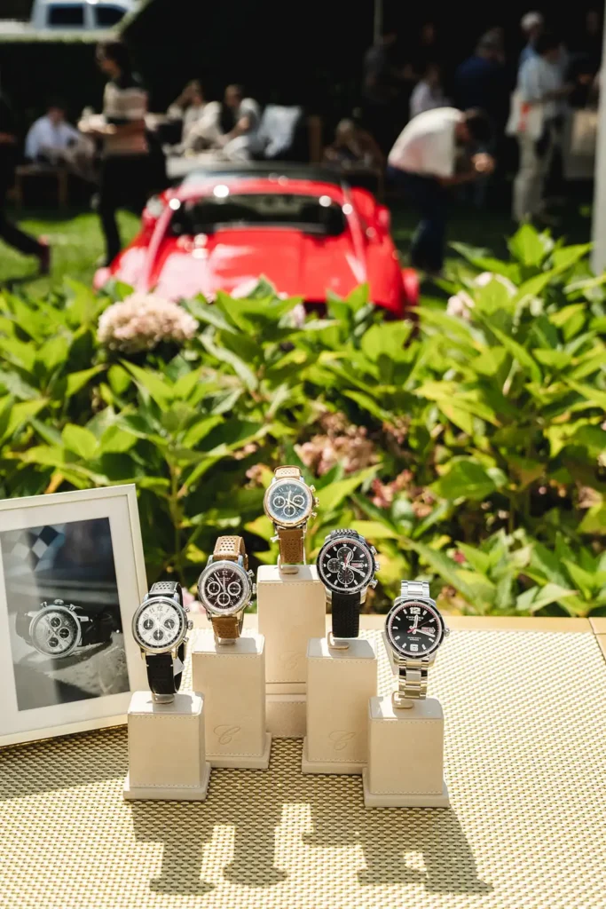Luxury watches on display at PR event