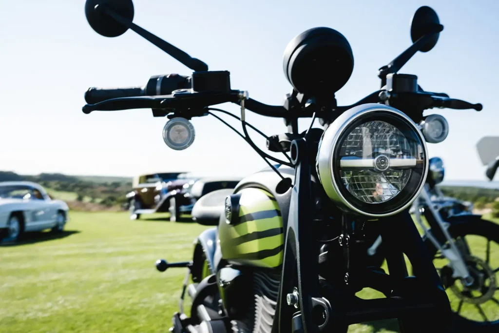close up photo of a motorcycle by Cona Studios Florida