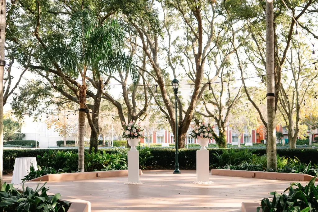 Wedding ceremony site at Walt Disney World Swan Resort