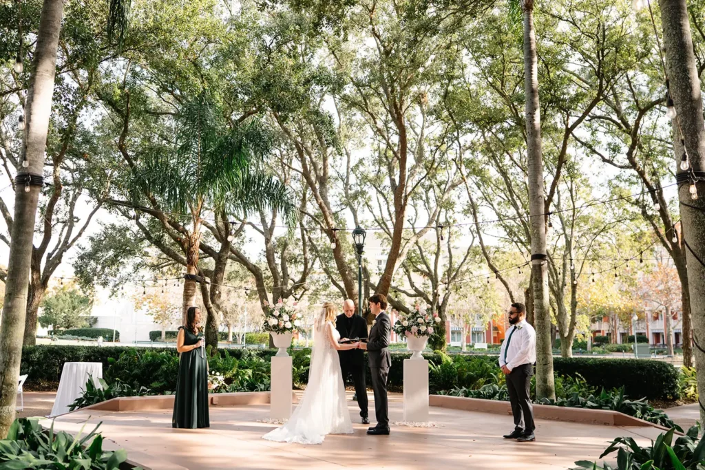 Wedding ceremony at Walt Disney World Swan and Dolphin Resort