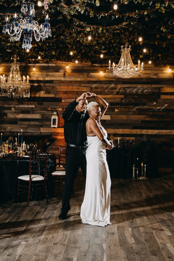 Bride and groom private first dance